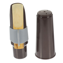 2Sets Saxophone Mouthpiece Ligature Cap Brown Plastic Wood Accessory
