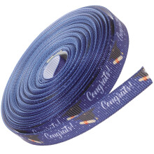 3Pcs Blue Ribbon Set Polyester Ribbon for Graduation and DIY Crafts