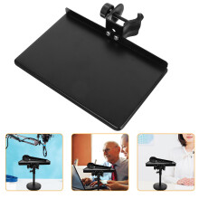 2Pcs Black Steel Mic Storage Stand Adjustable for Sound Card Use