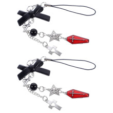 8Pcs Alloy Phone Chain Star Charm Wristlet Strap for Phone Case Multi