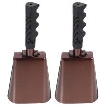 2Pièces Cowbells Bruyants En Fer Avec Manche Pour Animations Sportives