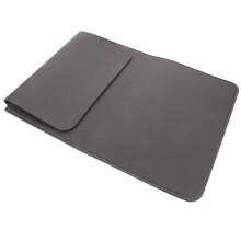4Pcs Dark Grey Laptop Protective Case PU Large Capacity