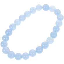 3Pcs Natural Sky-Blue Crystal Beaded Bracelets Unisex Style
