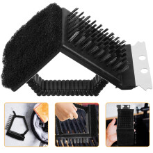 3PiĂšces Brosse Fils Grill Noir Barbecue Usage Facile Durable