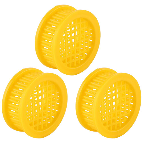 24Pcs Yellow Plastic Bee Breeding Cage Rearing Cups Safe Protection