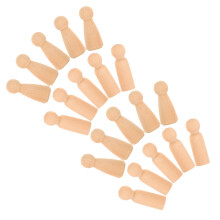 2Pcs Khaki Wood Doll Bodies Perfect for DIY Kids Crafts