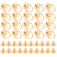 100Sets Durable Golden Rivets Fasteners DIY Purse Phone Case Screws