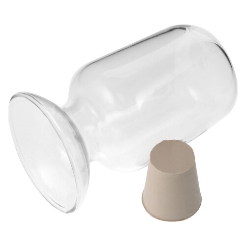 5Pcs Refillable Glass Laboratory Bottles with Stopper Clear Storage