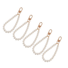 10Pcs Vintage White Pearl Phone Lanyards Detachable Wrist Straps