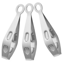 12Pcs Silver Kitchen Tweezers Stainless Fish Bone Pliers for Home Use
