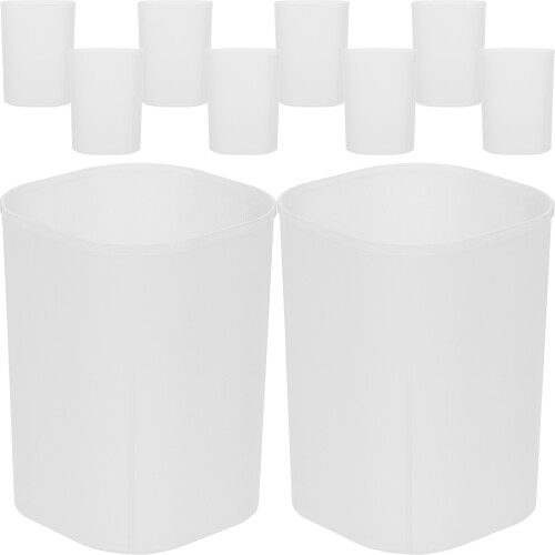 40Pcs White ABS Pen Holder for Desk Multifunctional Stationery Storage