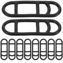 30Pcs Durable Black Silicone Cycling Lights Strap for Bike Lamp Mount