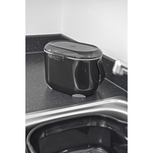 Addis Addis 515630 2.5 Litre Kitchen Compost Caddy, Black/Grey, 2.5L 1