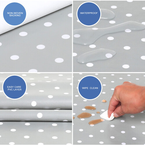 Home Direct Rectangular Oilcloth PVC Wipe Clean Tablecloth Table Cover 140c 1