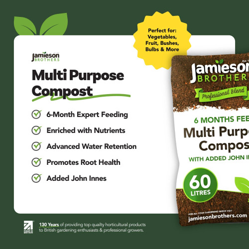 Multi Purpose Compost with added John Innes 60L - 6 months feeding added as stan 1