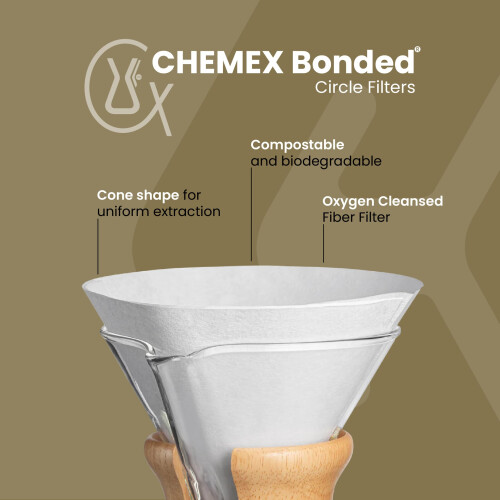 Chemex Chemex Bonded Filter - Circle - 100 ct - Exclusive Packaging 1