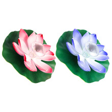 6Pièces Lampes Solaires Lotus Forme Flottante Décor Jardin Variées