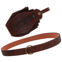 5Ensembles Ceinture Médiévale En Cuir Sac Style Viking