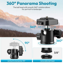 Ulanzi TT53 Camera Tripod 180CM Universal Stand for Phone Camera Tripod with 360 Pan Quick Release Plate