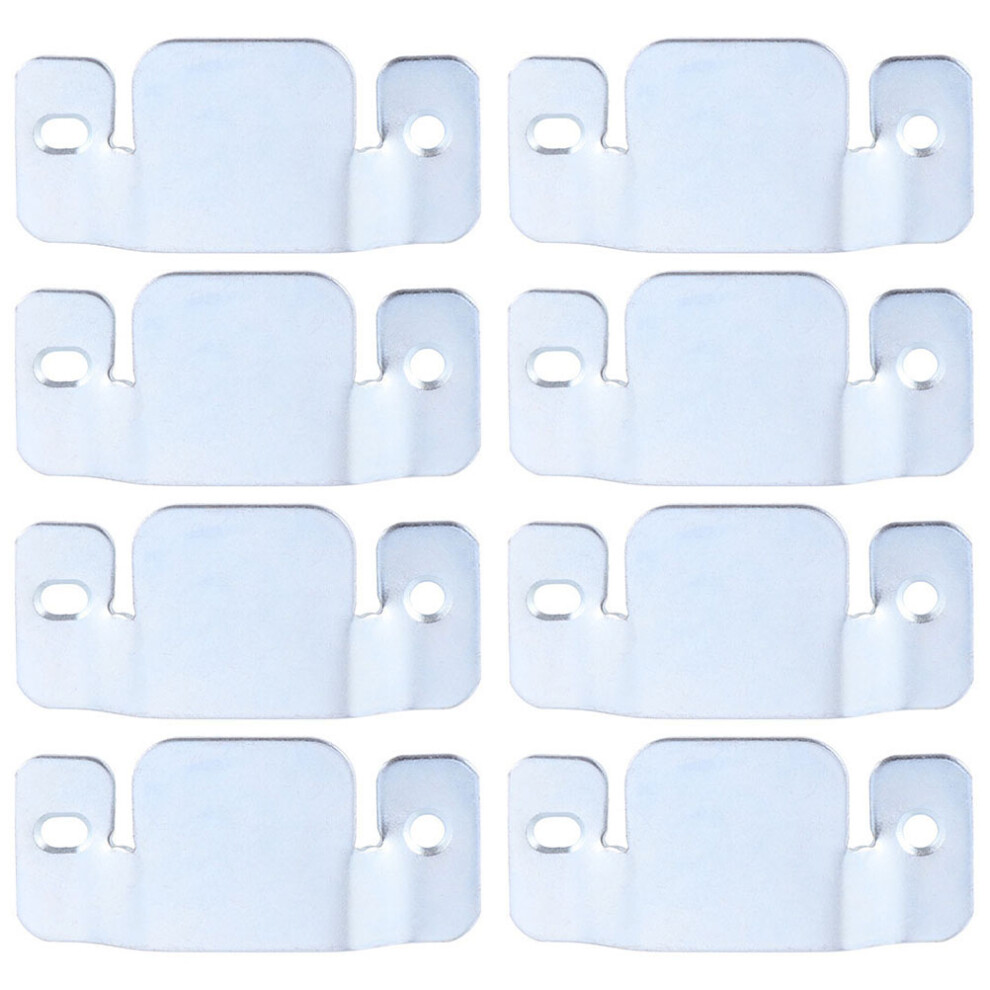 16Pcs Practical Silver Metal Sectional Couch Clips With Screw Bracket 3642825046718
