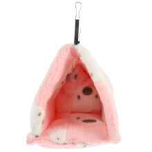 4Pcs Pink Cozy Hamster House Soft Warm Bed Pet Sleeping Nest