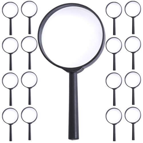 36Pcs Elderly & Kids Reading Magnifier Lightweight Black Plastic