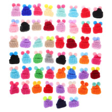 200Pcs Mini Hat Ornaments Multi Color Knitting Hats for Craft Supplies