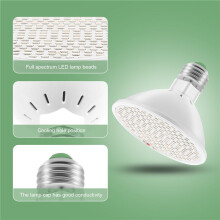 LED Plant Lights E27 200 LEDs Grow Light Bulb Full Spectrum for Indoor Plants Greenhouse and Garden Succulents Flowers