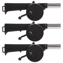 9Stk Handbetriebener Grillventilator Metall Kunststoff