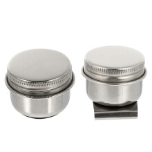 8Pcs Stainless Steel Oil Palette Cups with Lid Washer Pot