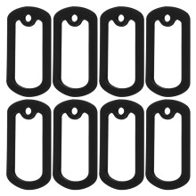 32St Zwarte Siliconen Dog Tag Covers Huisdieren Geluiddempend