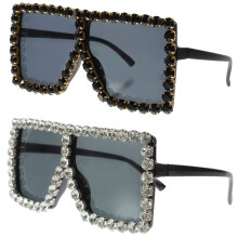 8Pcs Decorative Square Sunglasses for Women Assorted Colors Party