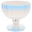 3Pcs Sky-Blue Ceramic Ice Cream Bowl High Base Dessert Cup for Storage 1
