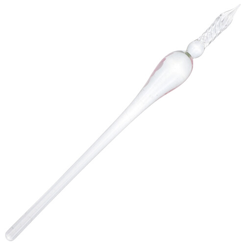 2Pcs Pink Handmade Glass Dip Pen Lightweight Calligraphy Writing Tools