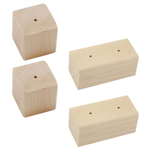 16Pcs Wood Flower Nail Base Smooth Polished Stable Baking Tool Stand