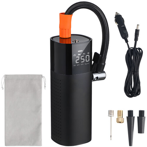 3Pcs Compact Auto Tire Inflator Corded Air Compressor for Car Use