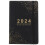 3Pcs Elegant Black 2024 Planner Notepad Weekly Monthly Schedule Book 1