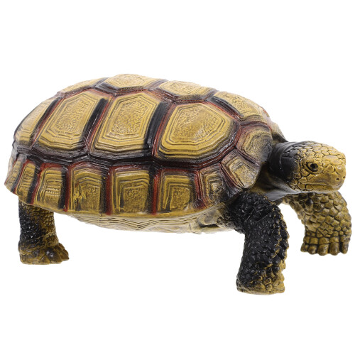 4Pcs Yellow Plastic Toy Turtle Realistic Land Tortoise Learning Models