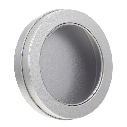 2Pièces Boîte Argentée En Étain Pour Bijoux Petits Objets