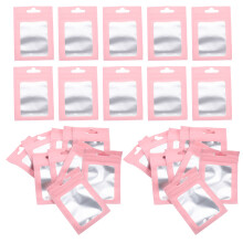 5Pcs Pink Self-Sealing Storage Bags Reusable for Snacks Jewelry