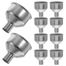 30Pcs Silver Mini Metal Funnels Wide Mouth for Bottles Kitchen Use