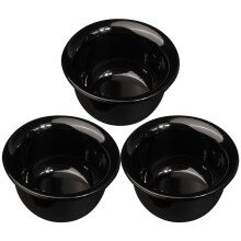 6Pcs Men Shaving Bowls Portable Black PP Reusable Shave Supplies