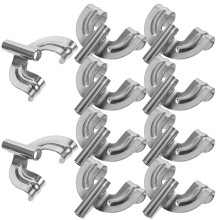 40Pcs Sturdy Silver Bass Drum Claw Hooks Metal Replacement Parts