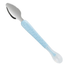 4Pcs Double Head Baby Feeding Spoons Blue Fruit and Vegetable Puree