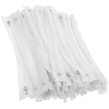 200Pcs Smooth Pull White Nylon Invisible Zippers for Sewing Tailor Use