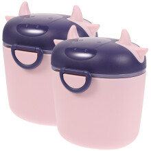 2Pcs Portable Baby Formula Dispenser Pp+silicone Leak-Proof Travel Box