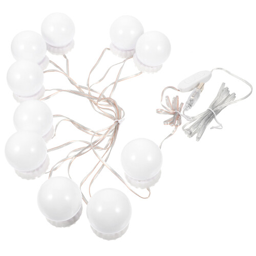 3Sets Multi-Color LED Vanity Lights for Mirror with Suction Cup Design