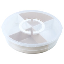 2Pcs Multi-Compartment Fruit and Snack Trays with Clear PP Lid