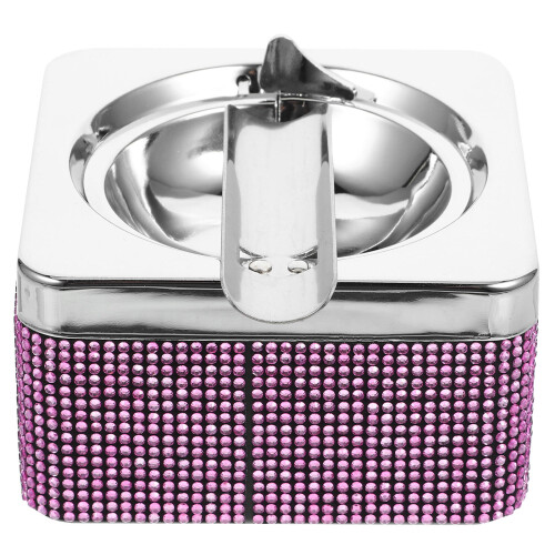 5Pcs Compact Trays with Rhinestone Design for Car Storage