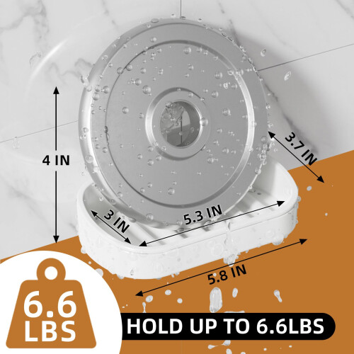 LEVERLOC Soap Dish for Shower, Max Hold 3 KG 2